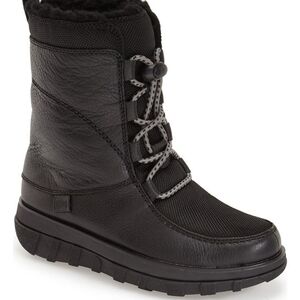 FitFlop 'Sporty' Lace-Up Mukluk with Genuine Shearling Lining (Women) Size 7